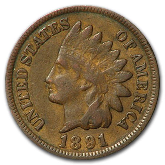 1891 Indian Head Cent Good+ 1891 Indian Head Cent Good+